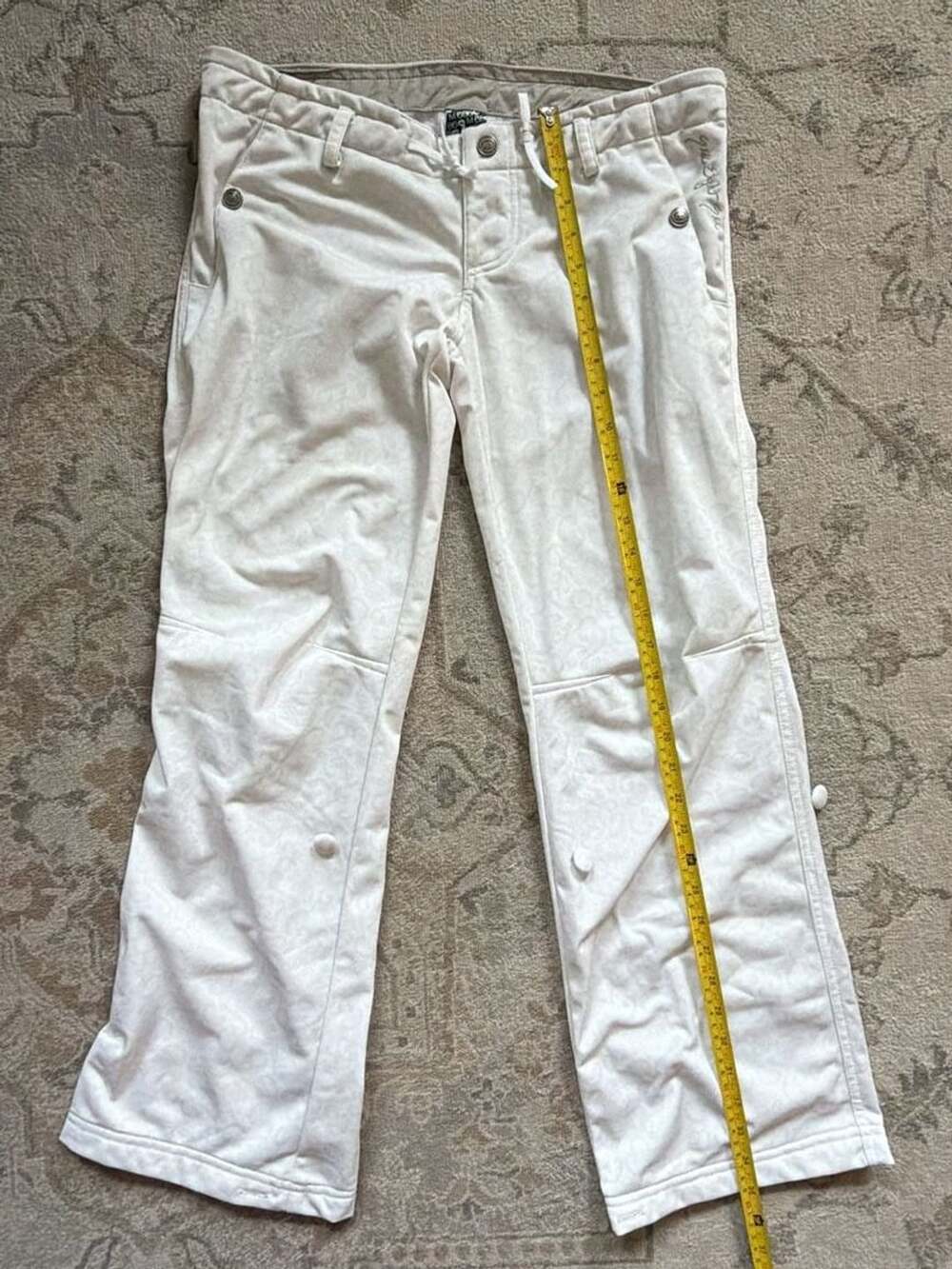 686 Smarty Vintage Y2K Detachable Liner Snow Pants White Size Medium